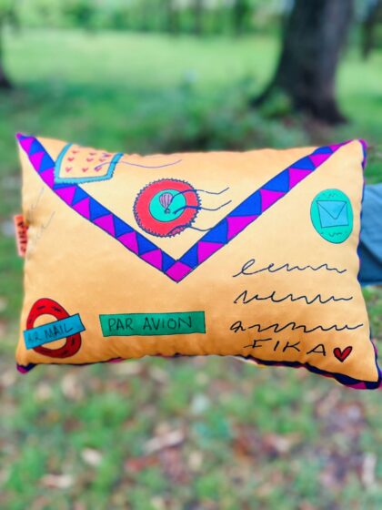 Yellow Envelope Cushion