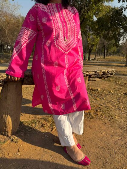 Fuchsia Noor – Hand Block Printed Kurta