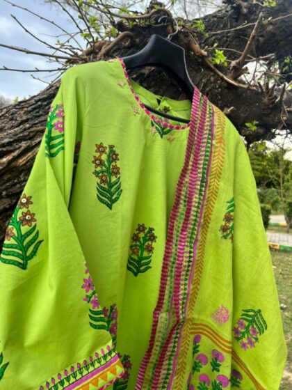 Spring Charm – Hand Block Printed 3Pc Suit