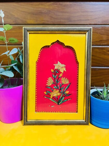 Jharoka Heritage painiting – Golden Bloom